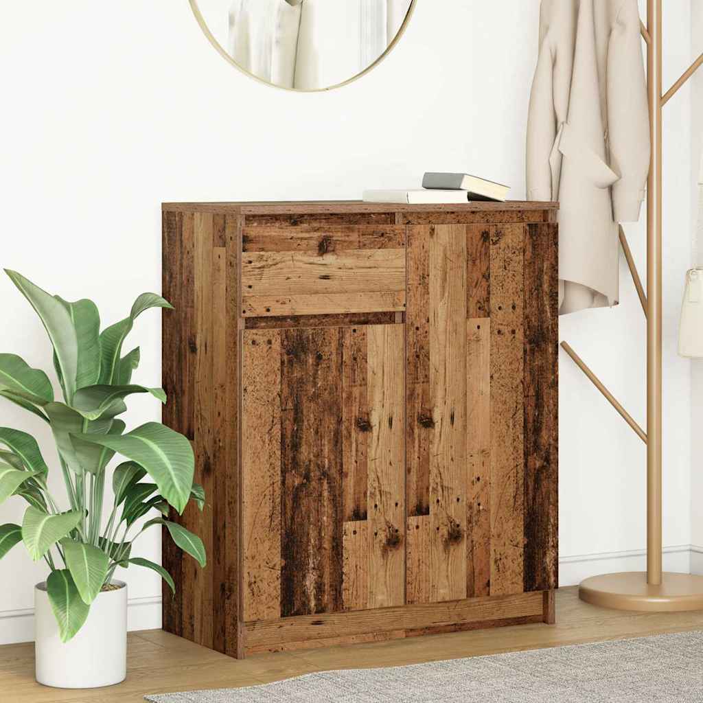 foto del prodotto vidaxl credenza con cassetto legno antico 71x35x84 cm in truciolato