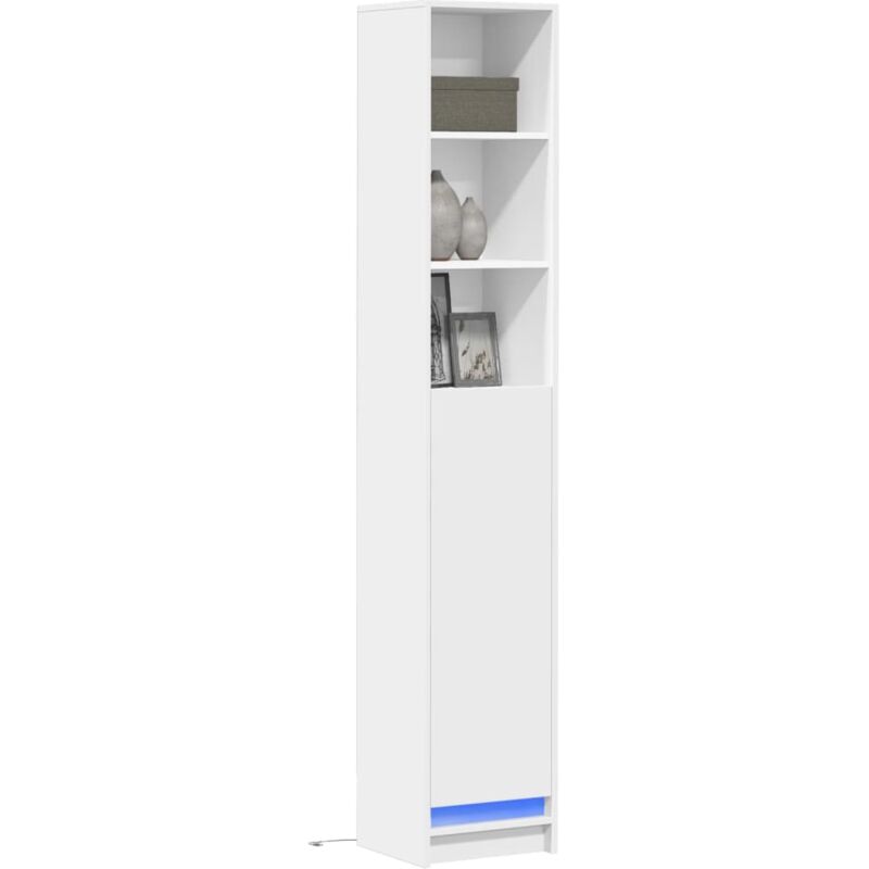 foto del prodotto vidaxl credenza con led bianca 36x32,5x200 cm in legno multistrato