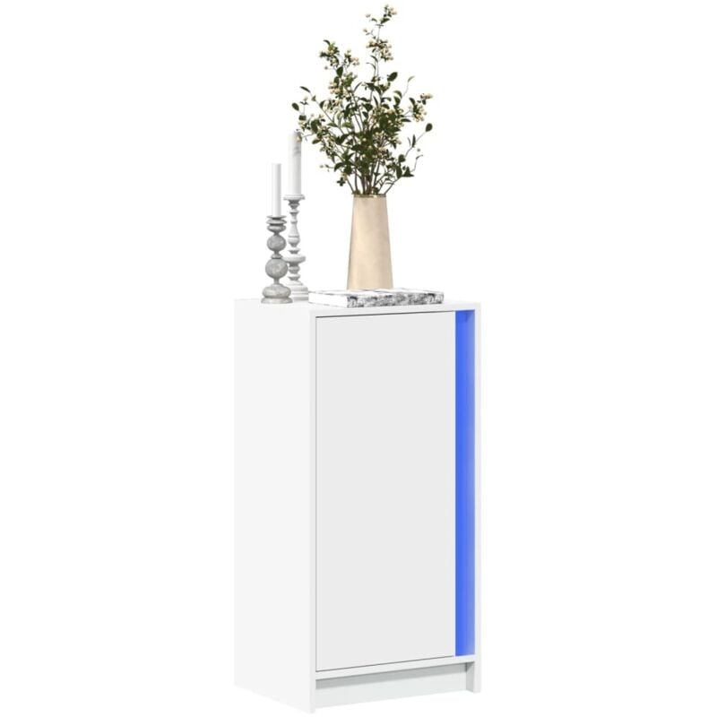 foto del prodotto vidaxl credenza con led bianca 42,5x34x85 cm in legno multistrato