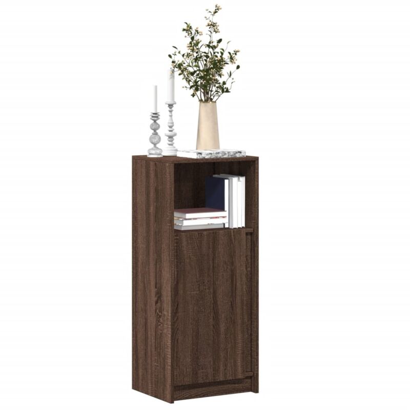 foto del prodotto vidaxl credenza con led rovere marrone 42,5x34x100cm legno multistrato