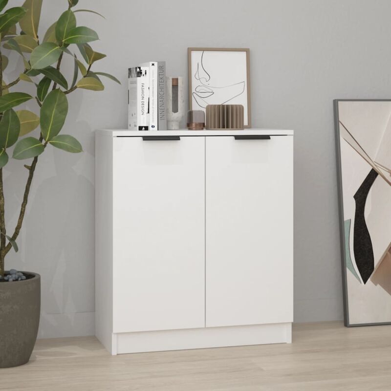 foto del prodotto vidaxl credenza dall aspetto semplice e moderno dotata di 2 ante vari colori colore bianco