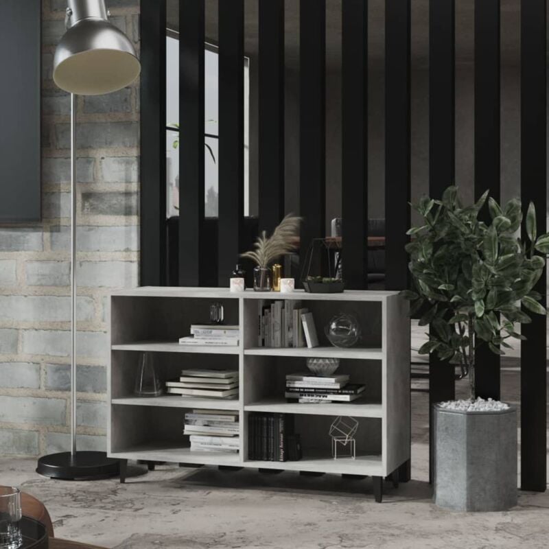 foto del prodotto vidaxl credenza grigio cemento 103,5x35x70 cm in legno multistrato