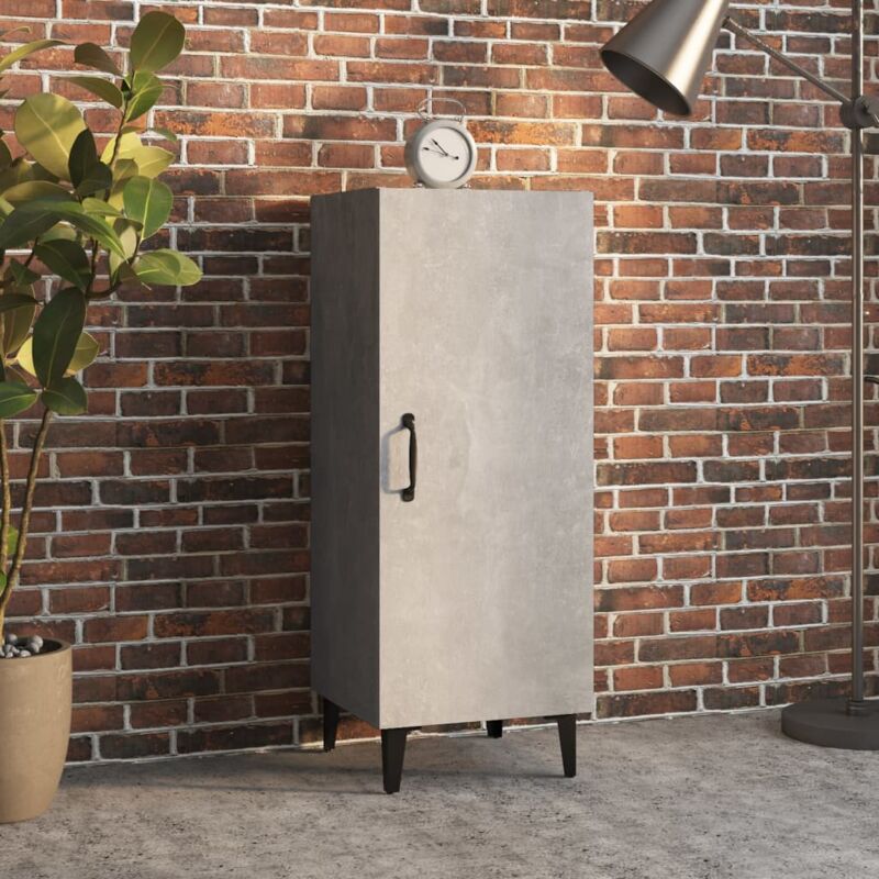 foto del prodotto vidaxl credenza grigio cemento 34,5x34x90 cm in legno multistrato