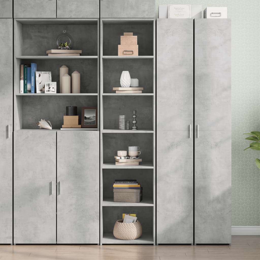 foto del prodotto vidaxl credenza grigio cemento 45x41x185 cm in legno multistrato