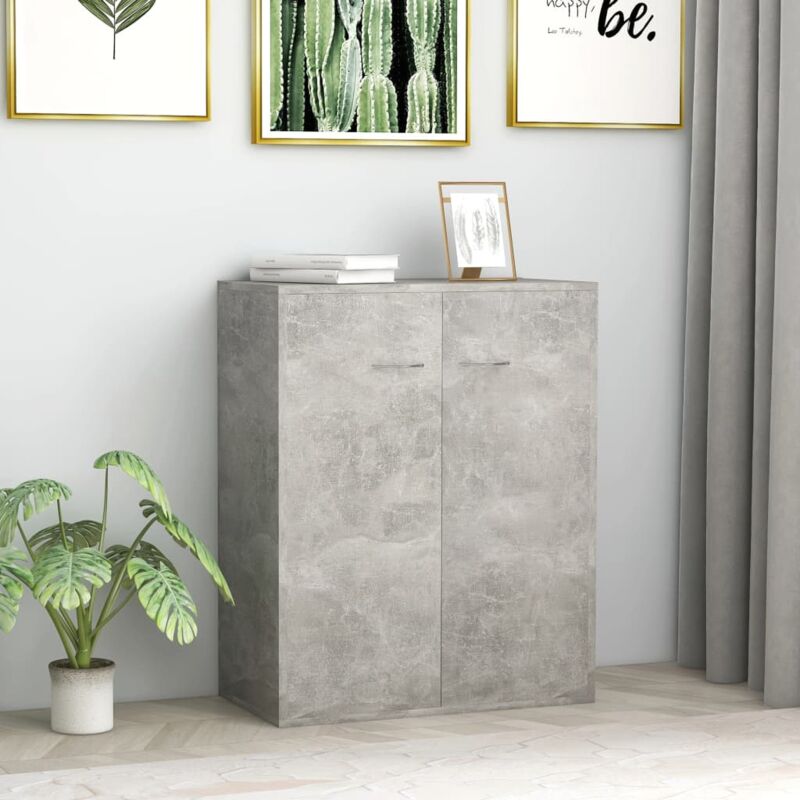 foto del prodotto vidaxl credenza grigio cemento 60x30x75 cm in legno multistrato