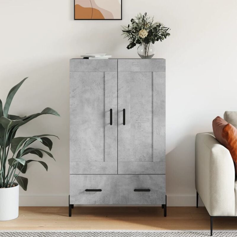 foto del prodotto vidaxl credenza grigio cemento 69,5x31x115 cm in legno multistrato