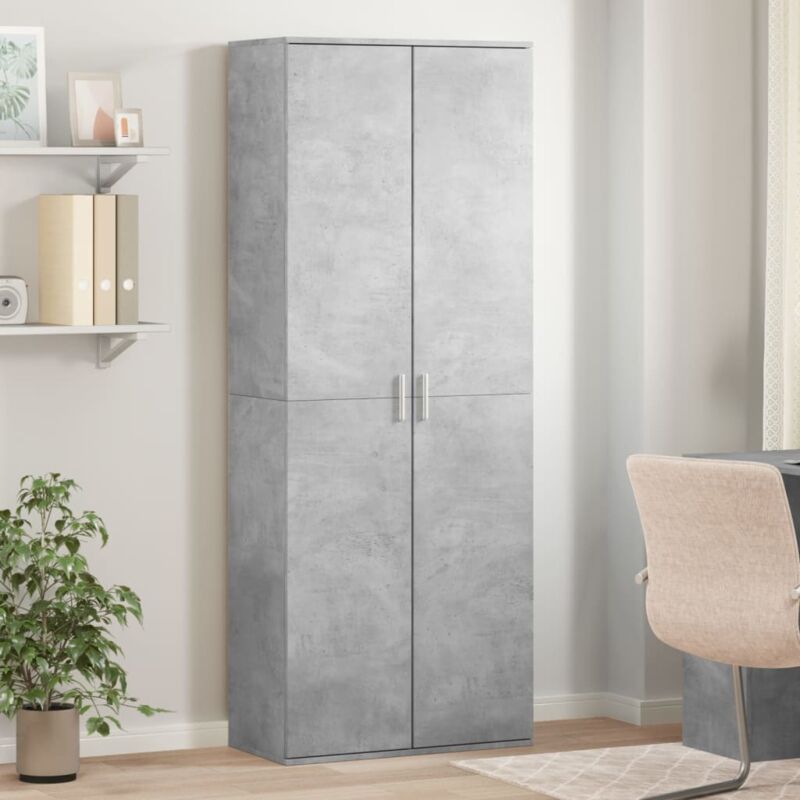 foto del prodotto vidaxl credenza grigio cemento 70x35x180 cm in legno multistrato