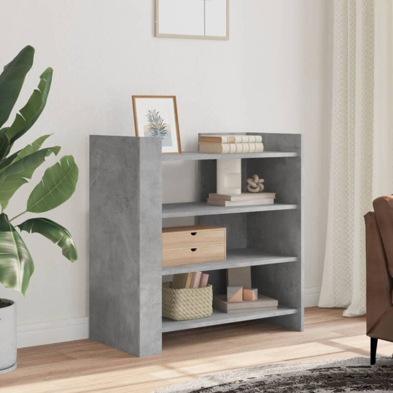 foto del prodotto vidaxl credenza grigio cemento 73,5x35x75 cm in legno multistrato