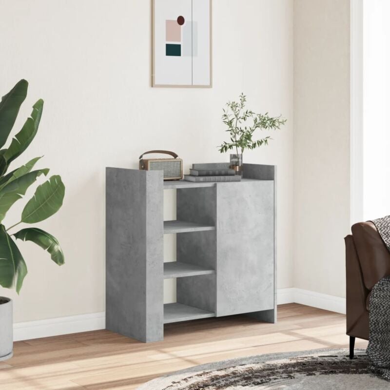 foto del prodotto vidaxl credenza grigio cemento 73,5x35x75 cm in legno multistrato