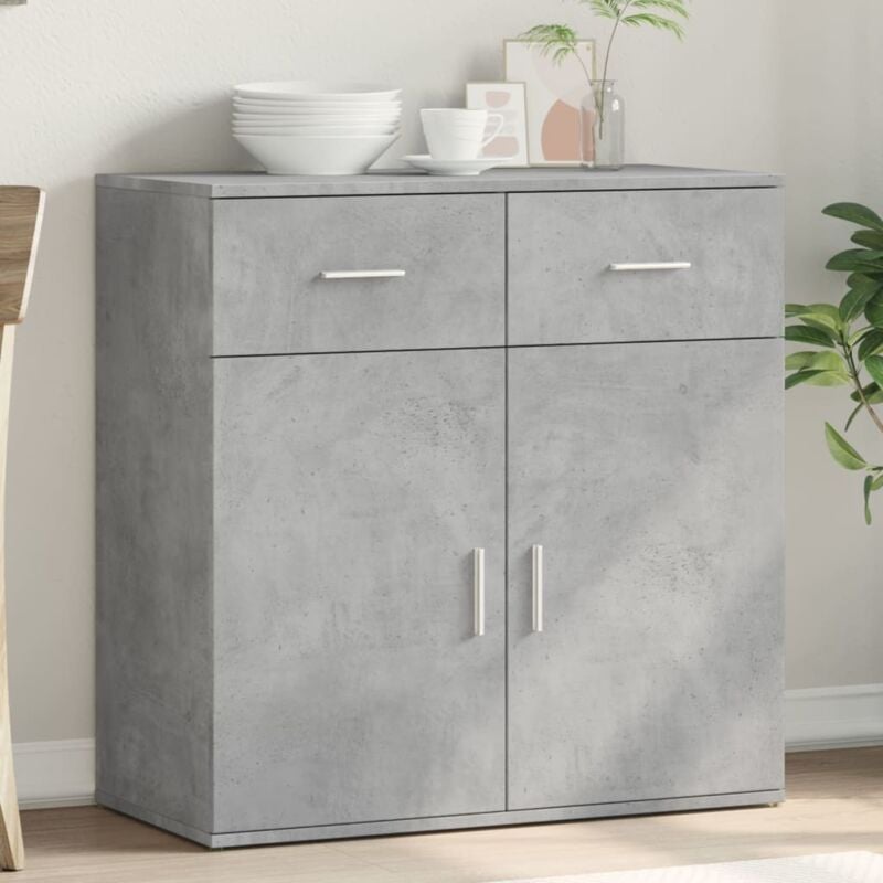 foto del prodotto vidaxl credenza grigio cemento 79x38x80 cm in legno multistrato