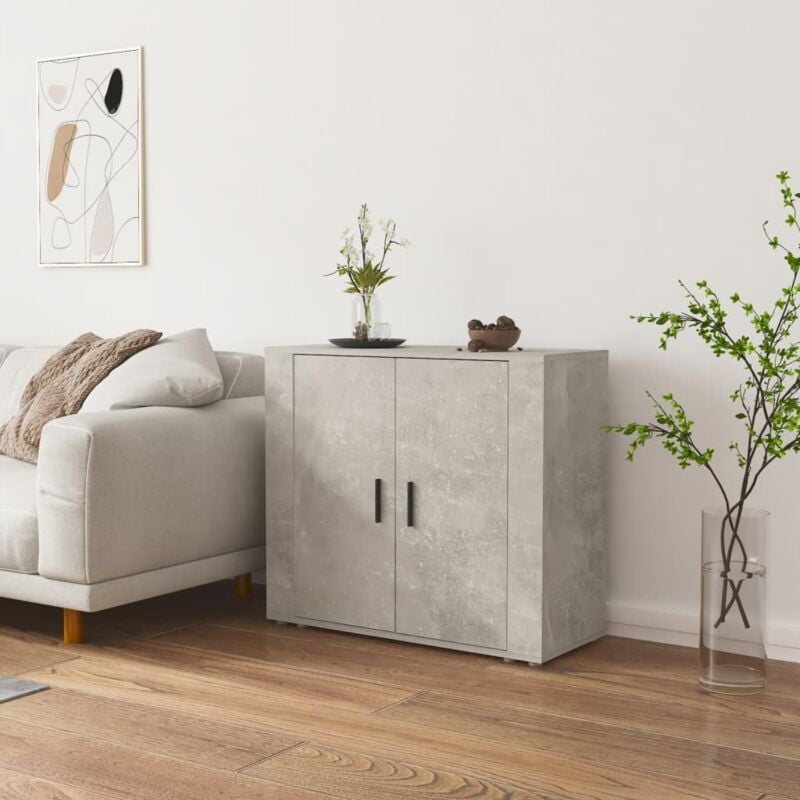 foto del prodotto vidaxl credenza grigio cemento 80x33x70 cm in legno multistrato