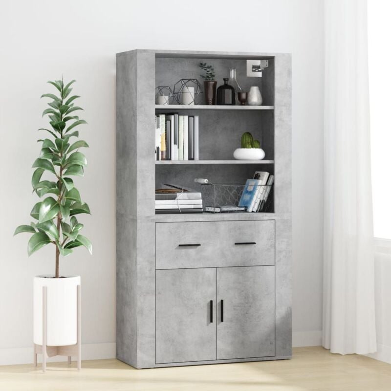 foto del prodotto vidaxl credenza grigio cemento in legno multistrato