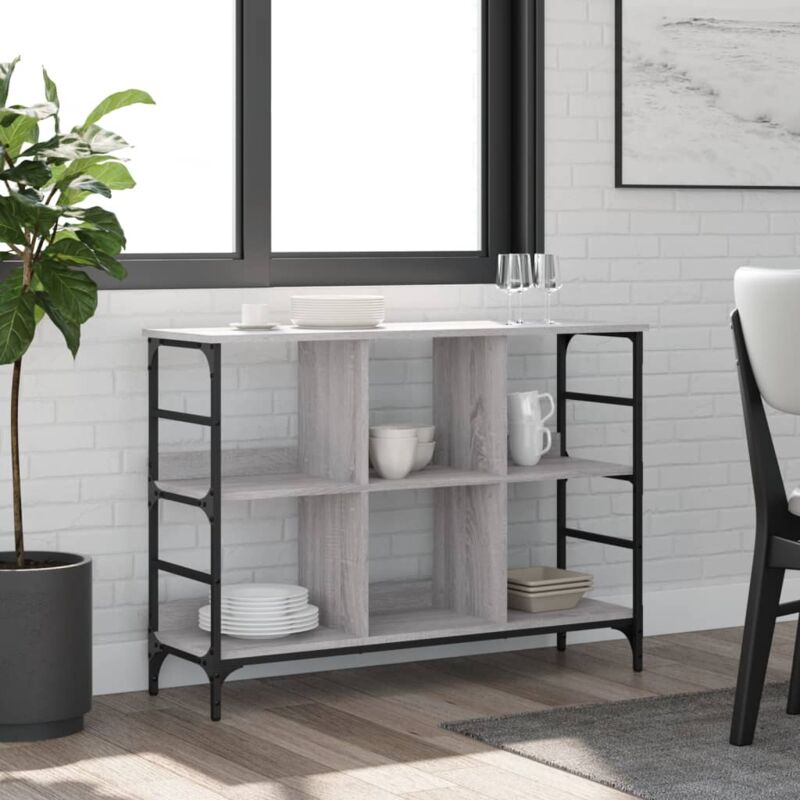 foto del prodotto vidaxl credenza grigio sonoma 102x32x73,5 cm in legno multistrato