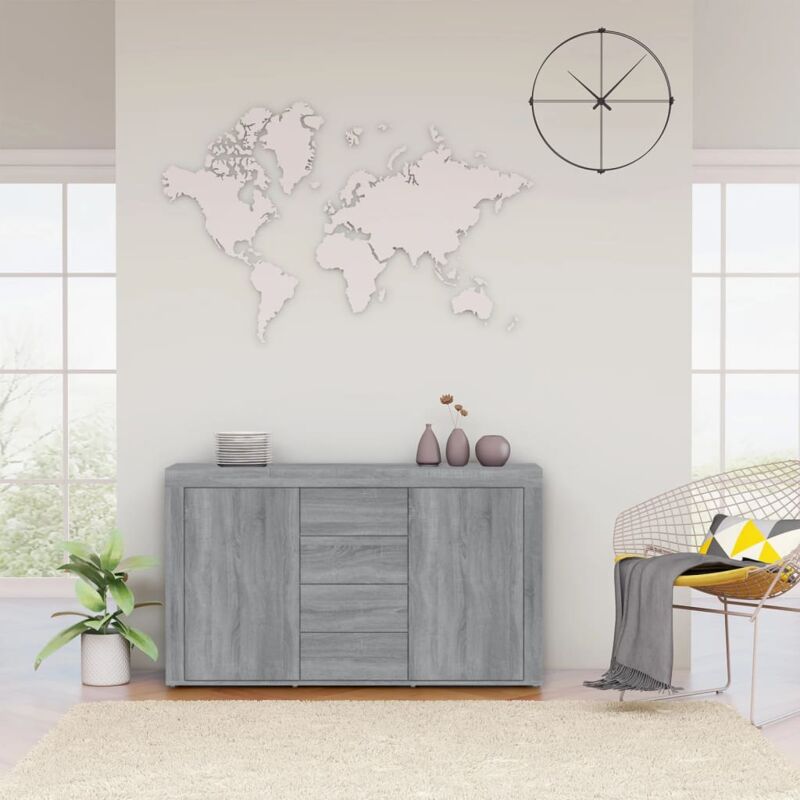 foto del prodotto vidaxl credenza grigio sonoma 120x36x69 cm in legno multistrato