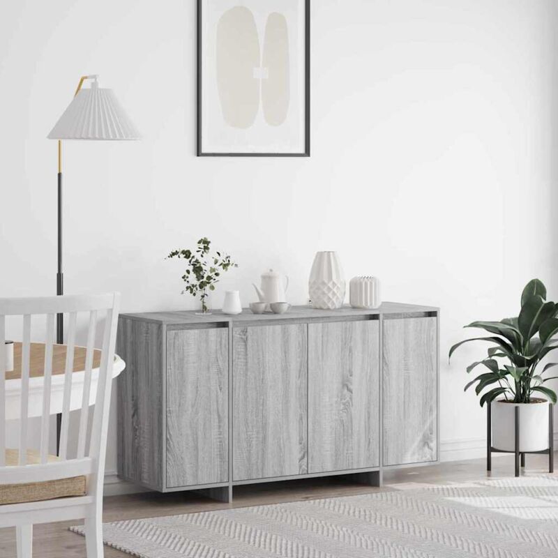 foto del prodotto vidaxl credenza grigio sonoma 135 x 41 x 69 cm legno multistrato