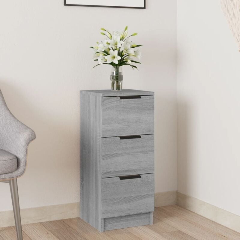 foto del prodotto vidaxl credenza grigio sonoma 30x30x70 cm in legno multistrato