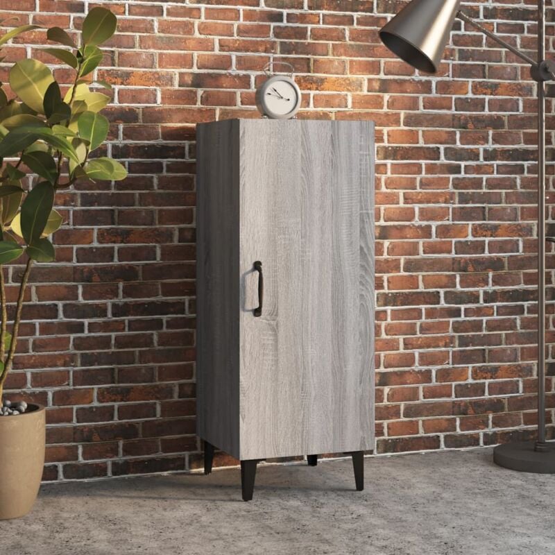 foto del prodotto vidaxl credenza grigio sonoma 34,5x34x90 cm in legno multistrato