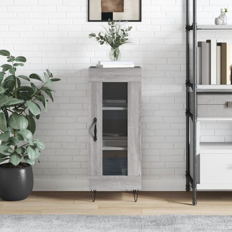 foto del prodotto vidaxl credenza grigio sonoma 34,5x34x90 cm in legno multistrato
