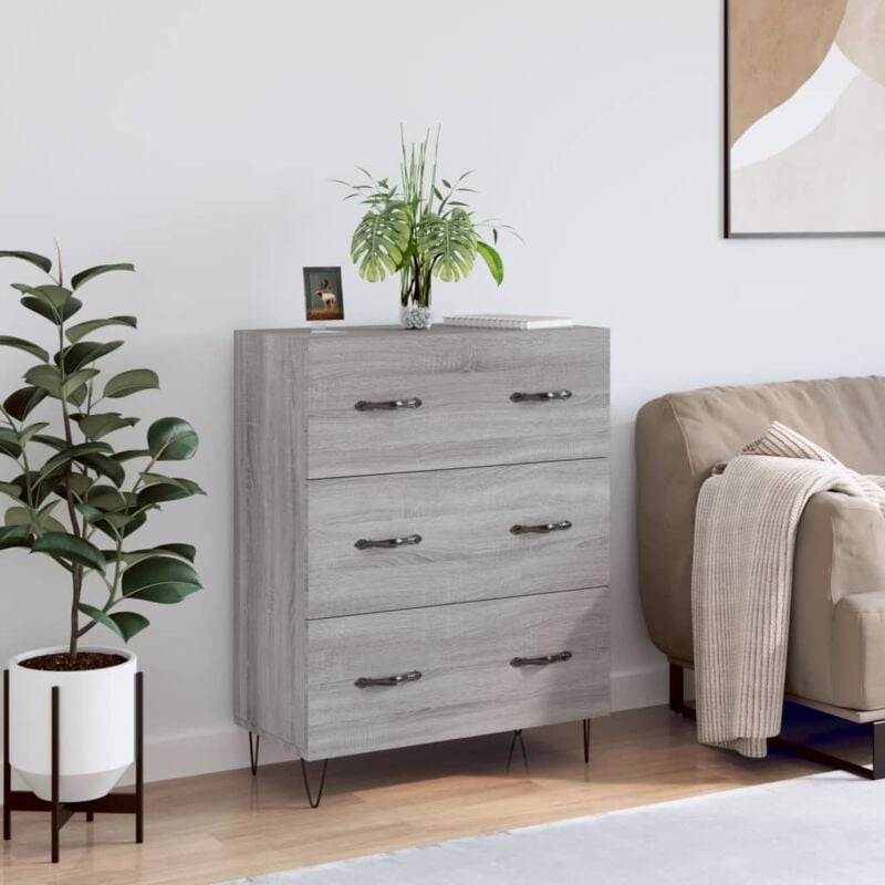 foto del prodotto vidaxl credenza grigio sonoma 69,5x34x90 cm in legno multistrato