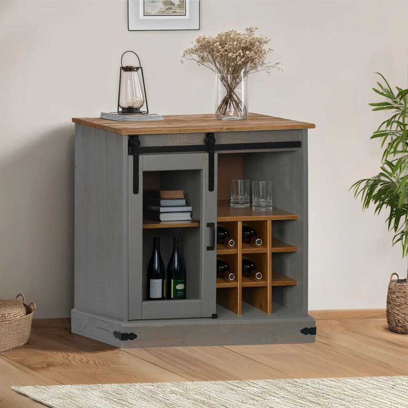 foto del prodotto vidaxl credenza halden con anta scorrevole 80x40x80 cm legno massello
