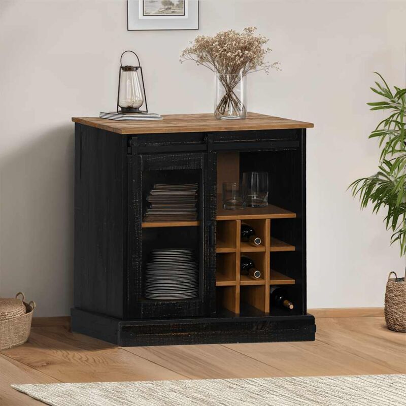 foto del prodotto vidaxl credenza halden con anta scorrevole 80x40x80 cm legno massello