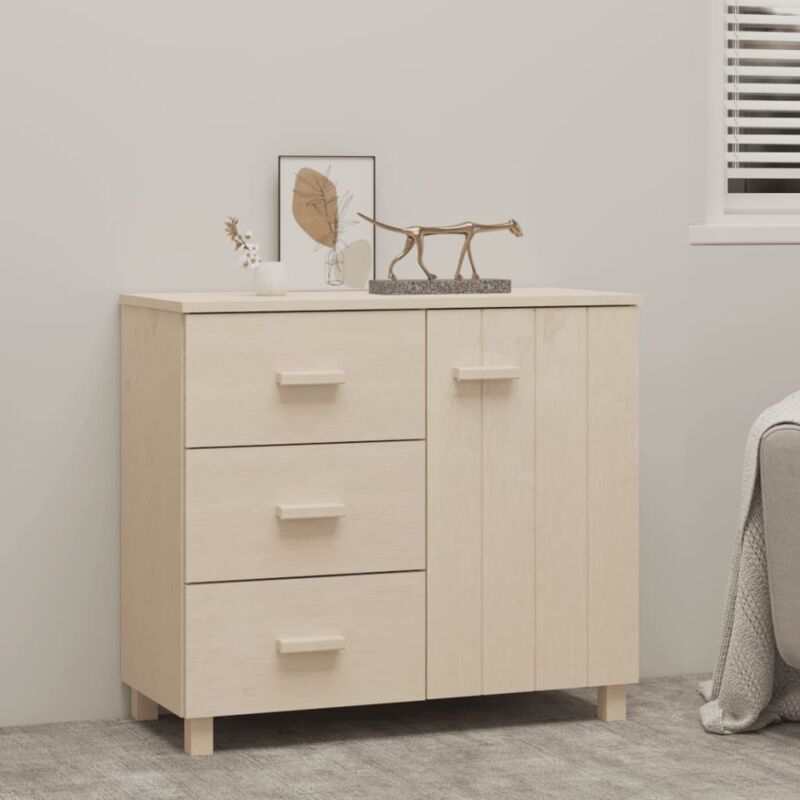 foto del prodotto vidaxl credenza hamar ambra 90x40x80 cm in legno massello di pino
