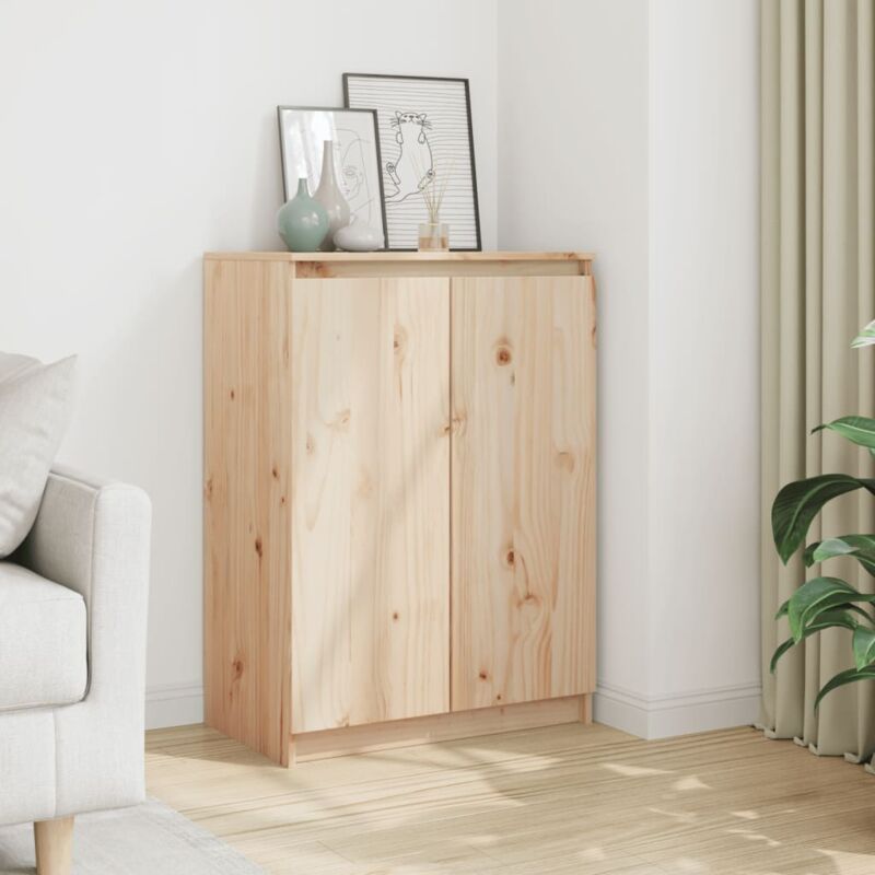 foto del prodotto vidaxl credenza in legno di pino design elegante con 2 ante vari colori colore marrone chiaro
