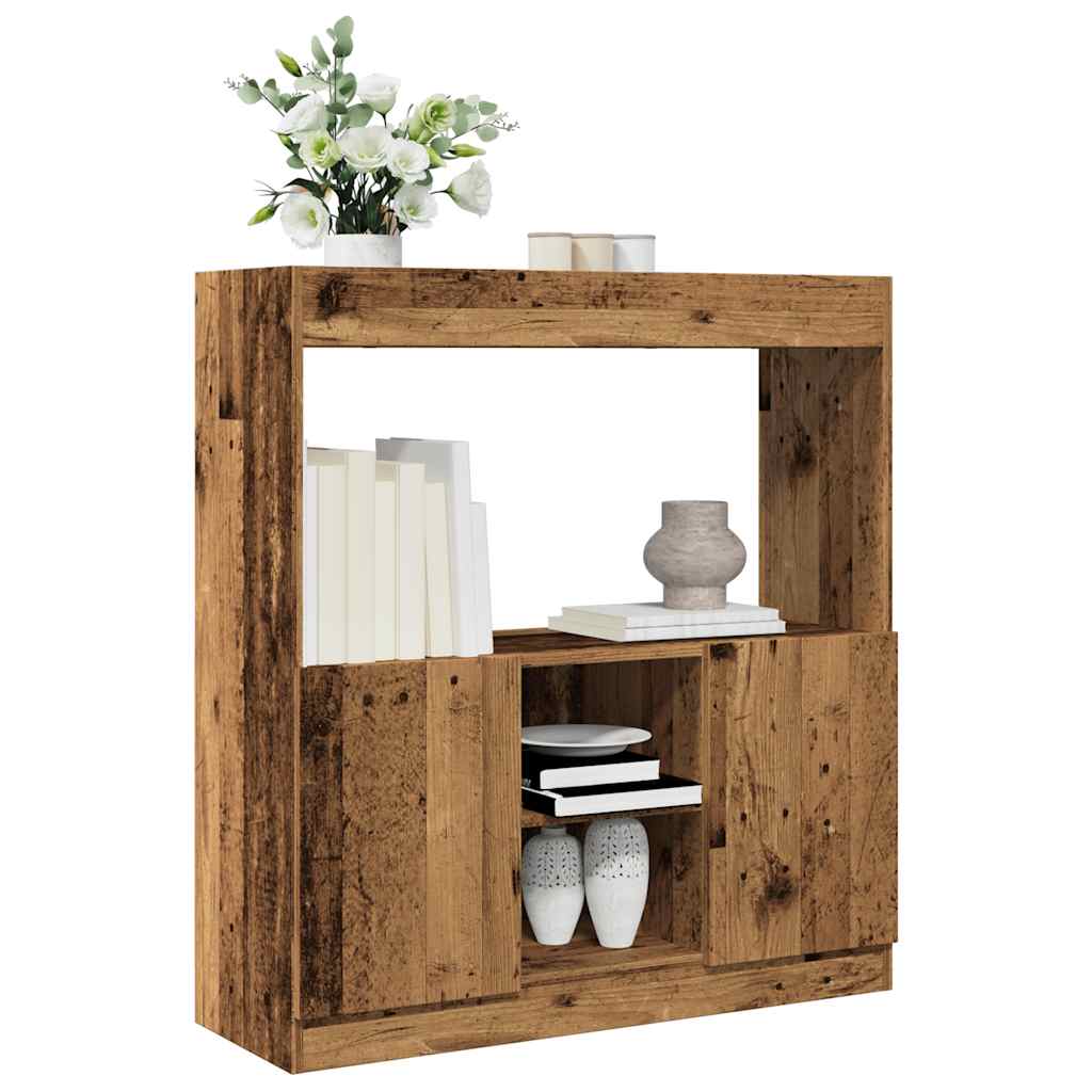 foto del prodotto vidaxl credenza legno antico 92x33x100 cm in legno multistrato