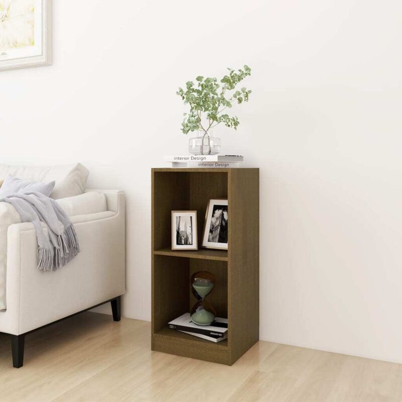 foto del prodotto vidaxl credenza marrone ambra 35,5x33,5x76cm in legno massello di pino