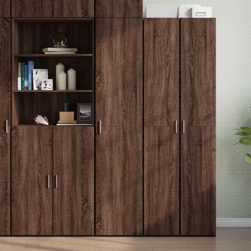 foto del prodotto vidaxl credenza marrone rovere 40x42,5x185 cm in legno multistrato