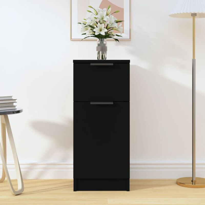 foto del prodotto vidaxl credenza nera 30x30x70 cm in legno multistrato