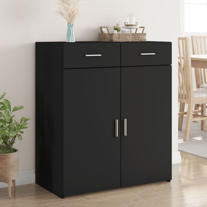 foto del prodotto vidaxl credenza nera 80x42,5x93 cm in legno multistrato
