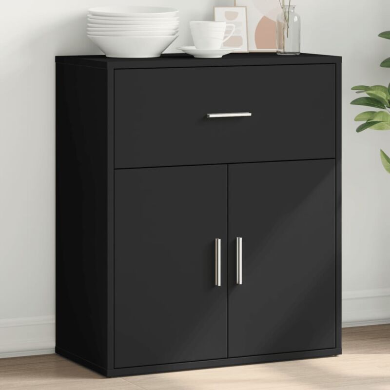 foto del prodotto vidaxl credenza nero 60x31x70 cm in legno multistrato