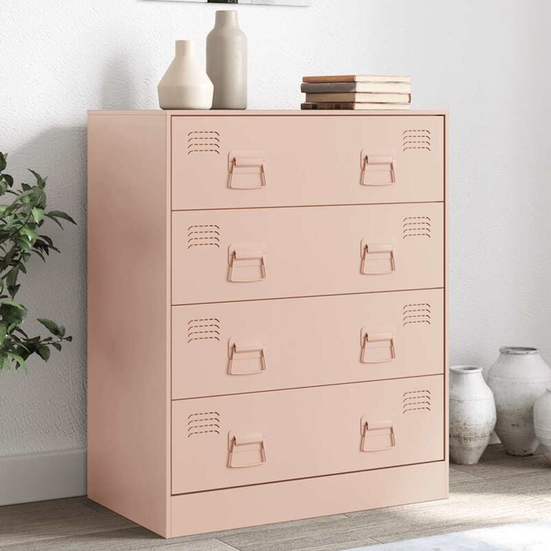 foto del prodotto vidaxl credenza rosa 67x39x83 cm in acciaio