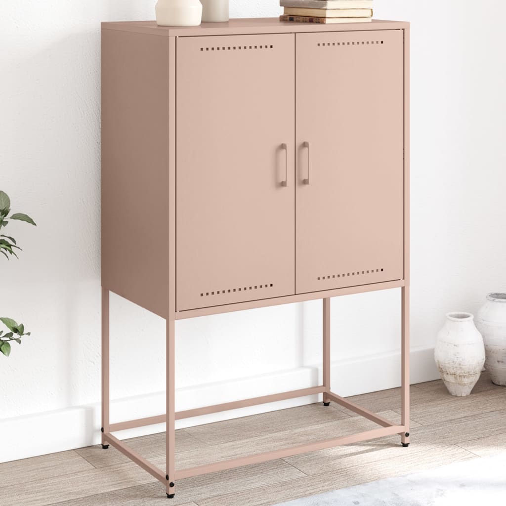 foto del prodotto vidaxl credenza rosa 68,5x38,5x107 cm in acciaio