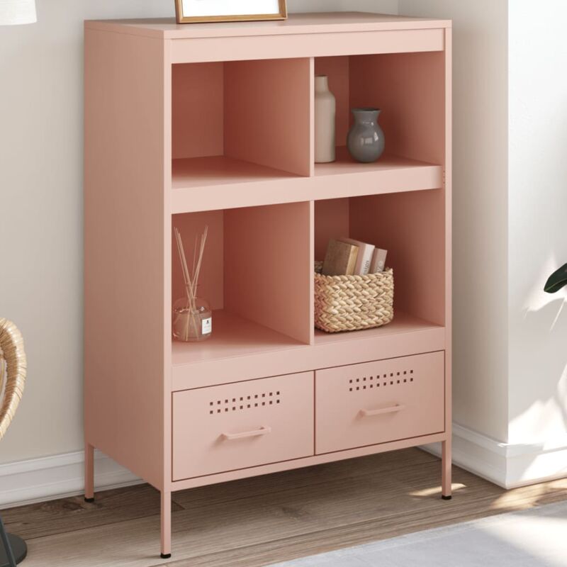 foto del prodotto vidaxl credenza rosa 68x39x101,5 cm in acciaio
