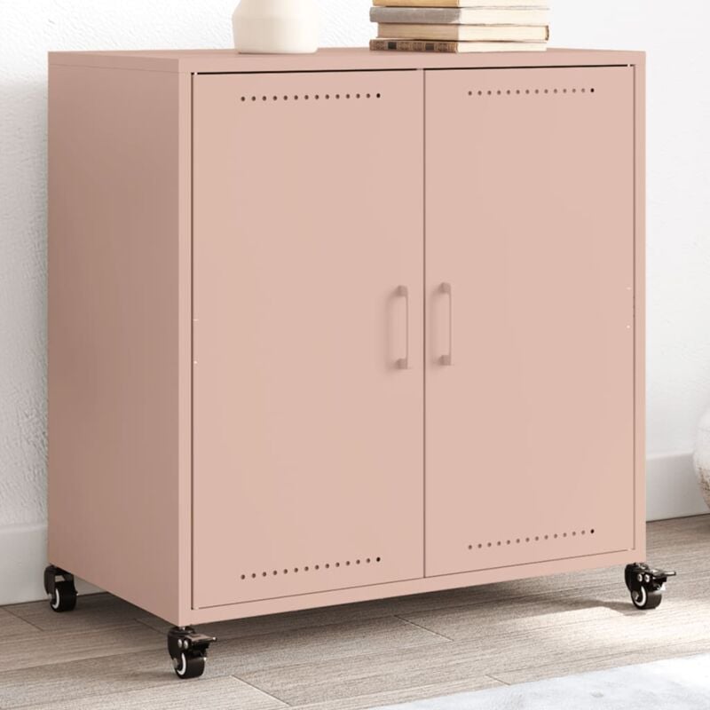 foto del prodotto vidaxl credenza rosa 68x39x72 cm in acciaio