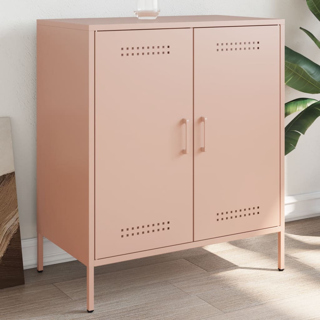 foto del prodotto vidaxl credenza rosa 68x39x79 cm in acciaio