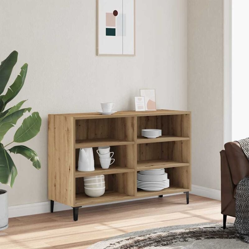foto del prodotto vidaxl credenza rovere artigianale 103,5x35x70 cm in truciolato