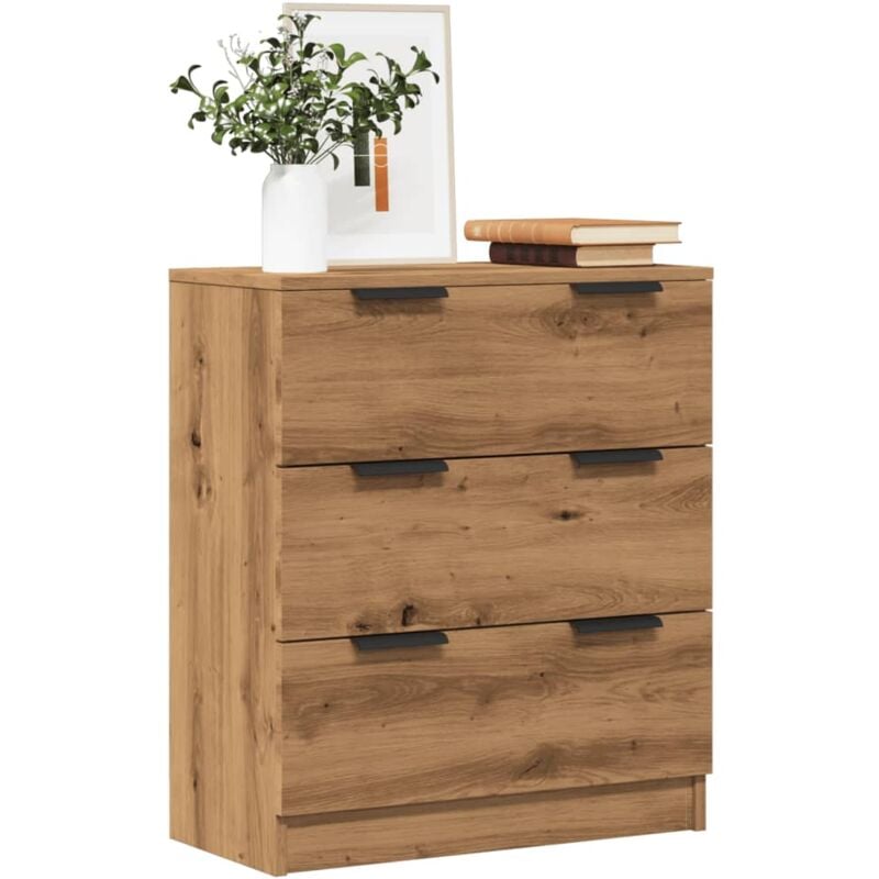 foto del prodotto vidaxl credenza rovere artigianale 60x30x70 cm in legno multistrato
