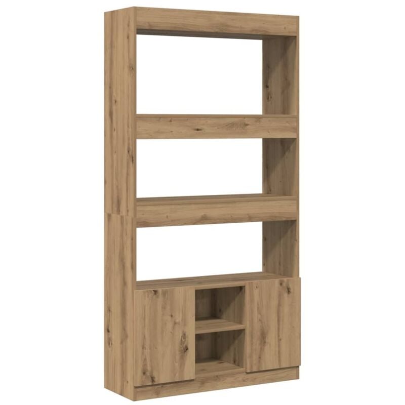 foto del prodotto vidaxl credenza rovere artigianale 92x33x180 cm in legno multistrato