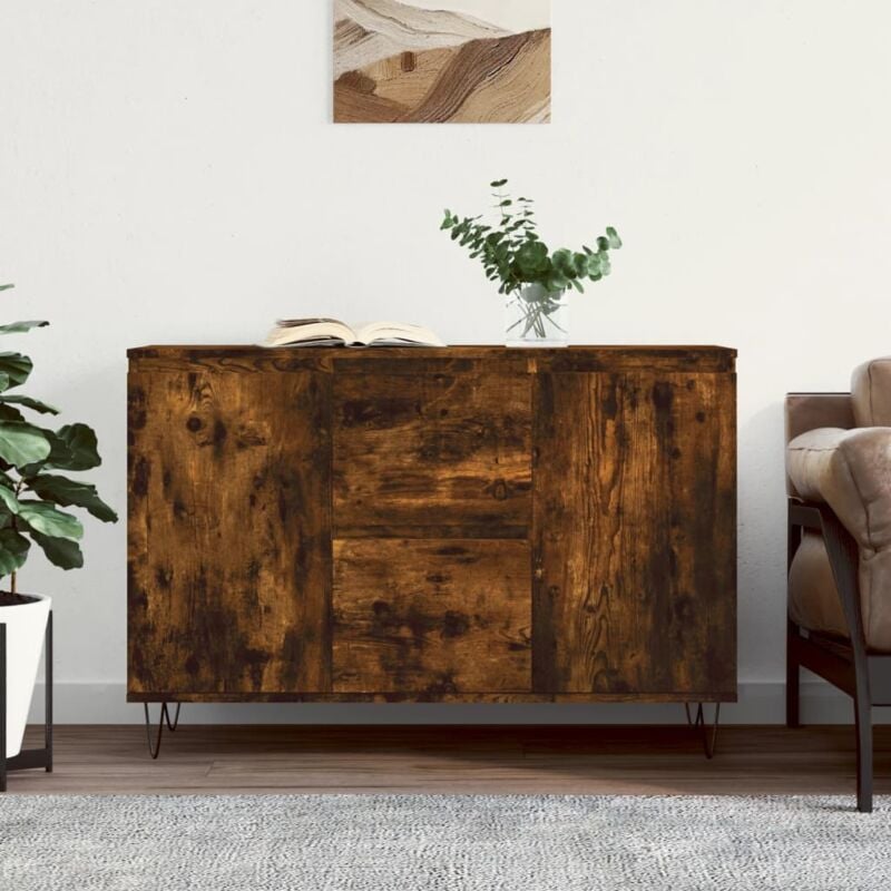 foto del prodotto vidaxl credenza rovere fumo 104x35x70 cm in legno multistrato
