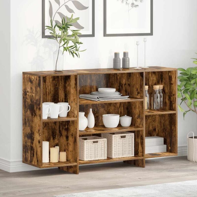 foto del prodotto vidaxl credenza rovere fumo 120x30x75 cm in truciolato