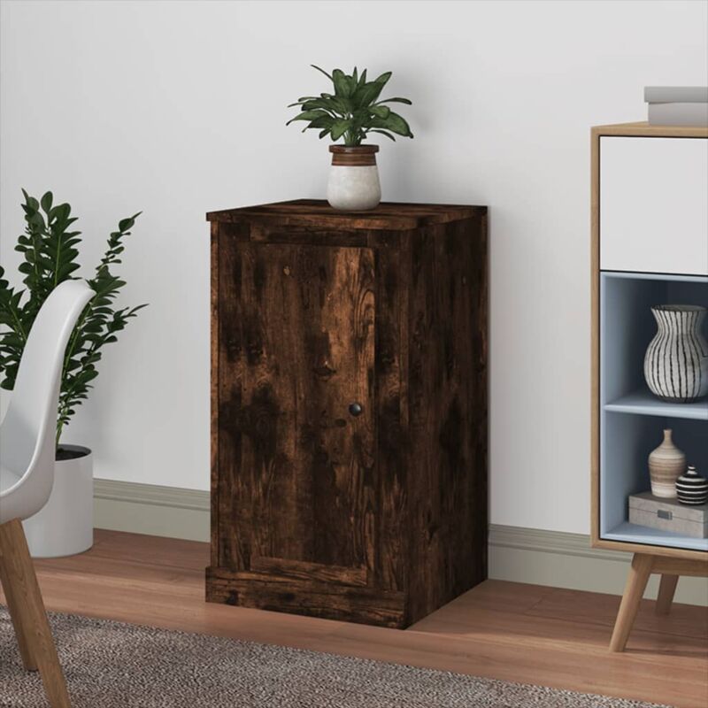foto del prodotto vidaxl credenza rovere fumo 37,5x35,5x67,5 cm in legno multistrato