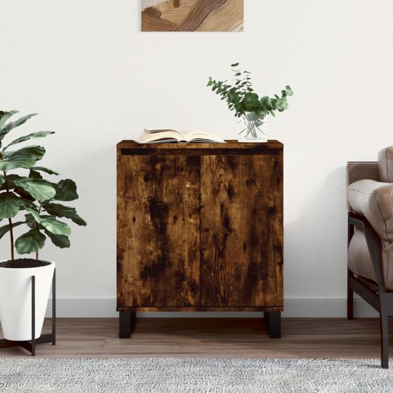 foto del prodotto vidaxl credenza rovere fumo 60x35x70 cm in legno multistrato