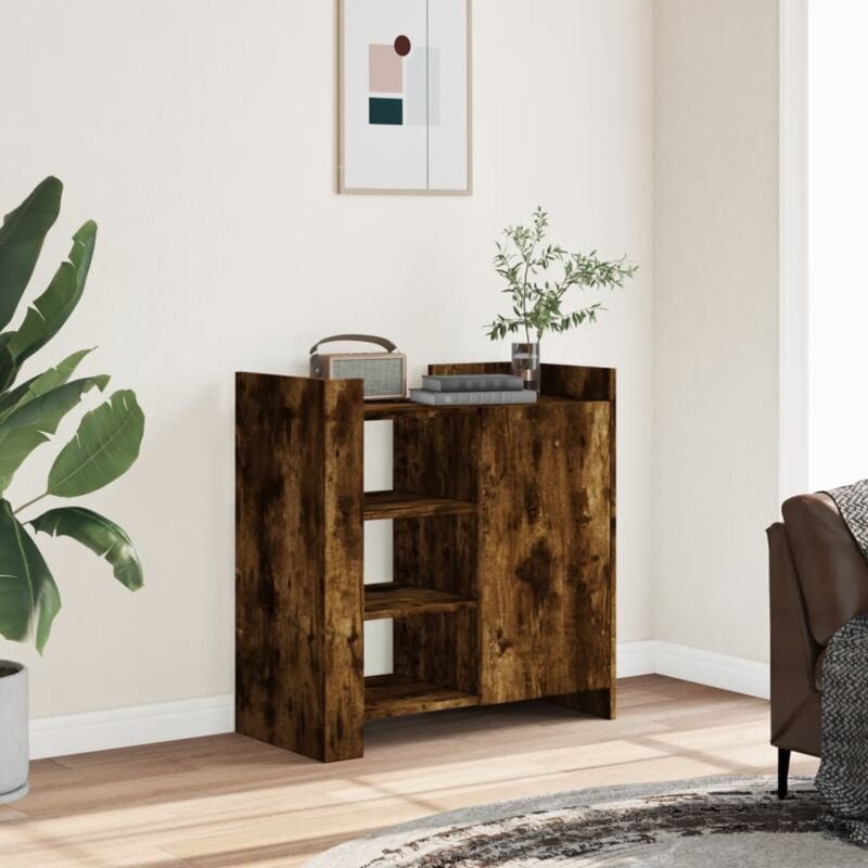 foto del prodotto vidaxl credenza rovere fumo 73,5x35x75 cm in legno multistrato