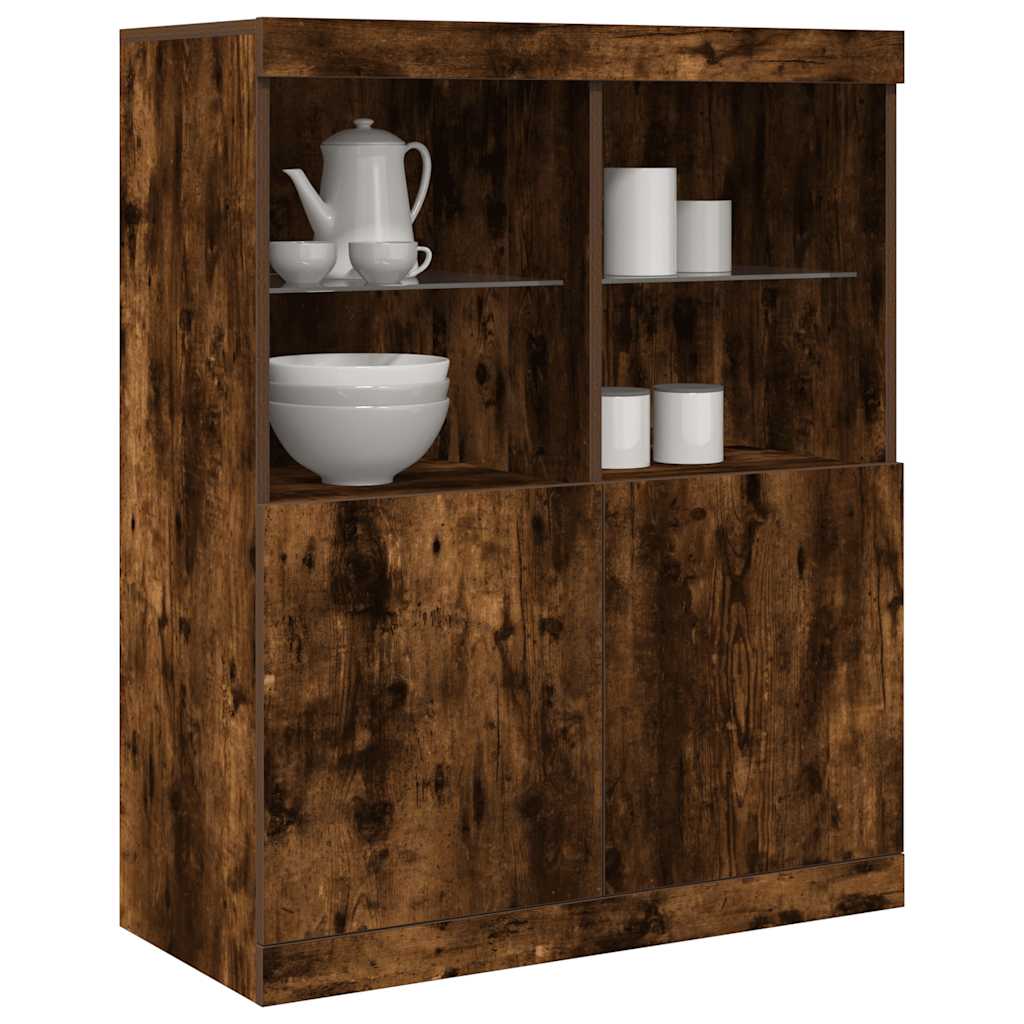 foto del prodotto vidaxl credenza rovere fumo 81x37x100 cm in legno multistrato