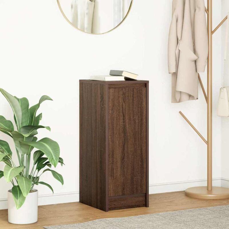 foto del prodotto vidaxl credenza rovere marrone 29,5x34x76 cm in legno multistrato