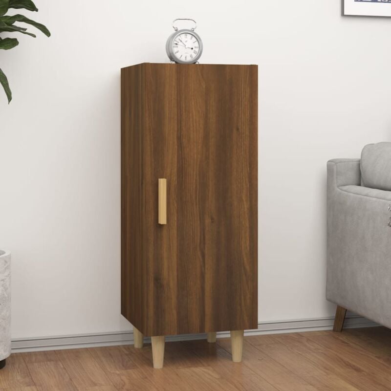 foto del prodotto vidaxl credenza rovere marrone 34,5x34x90 cm in legno multistrato