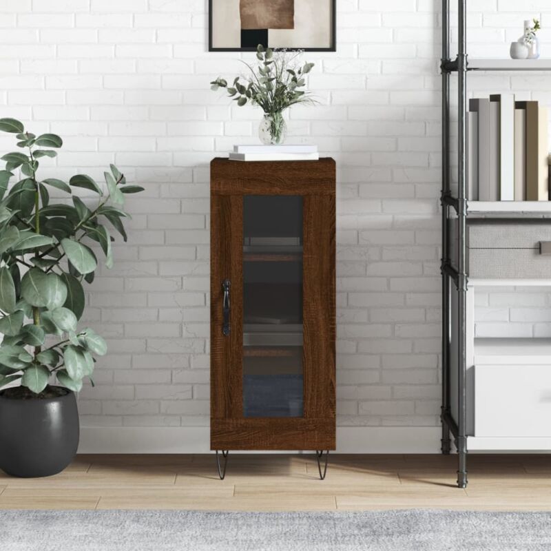 foto del prodotto vidaxl credenza rovere marrone 34,5x34x90 cm in legno multistrato